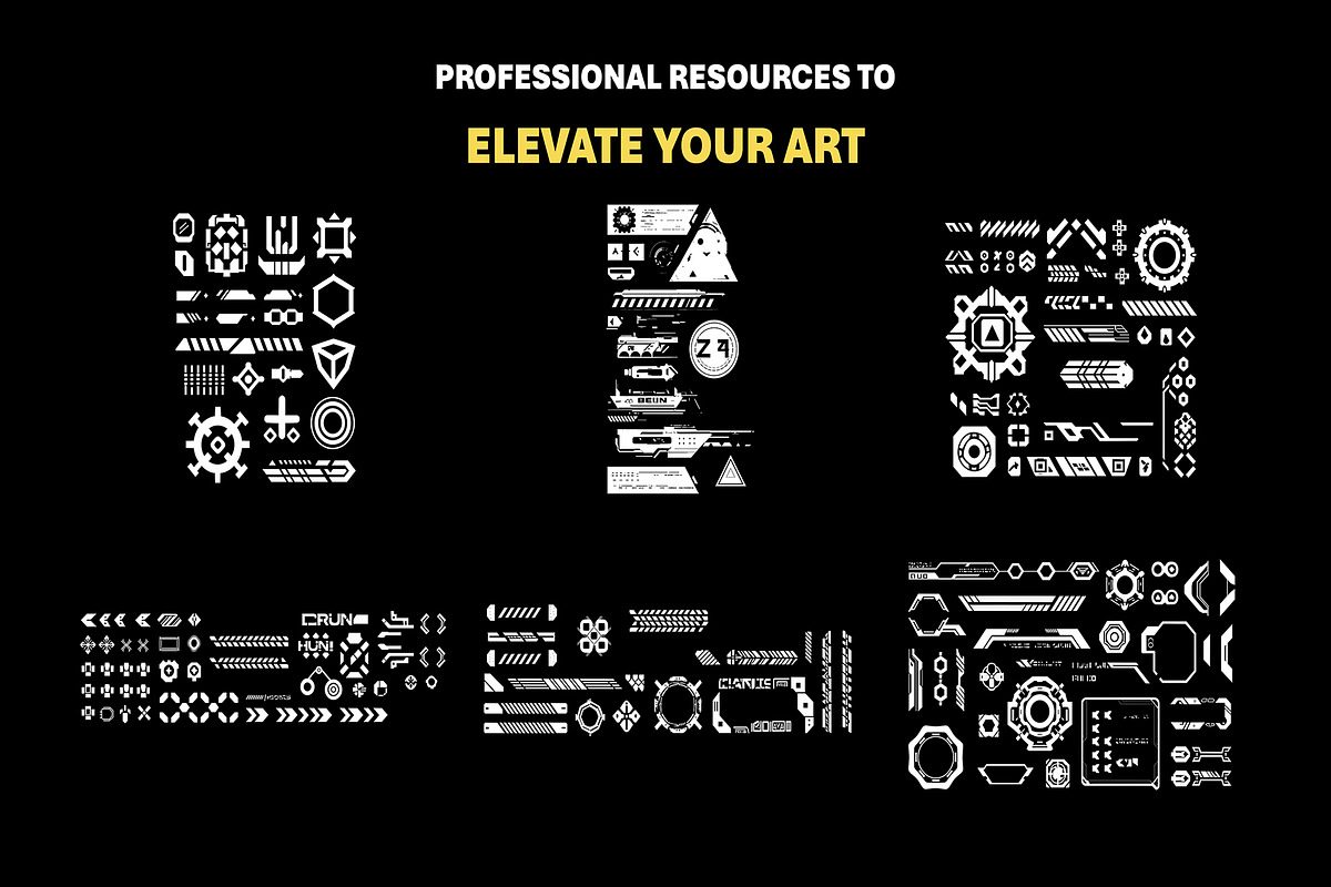 Sci-Fi Decal Overlays, an Object Graphic by Mikel Blazgad (Photo 4 of 10)