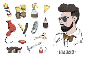 Barbershop design production, a Work Illustration by Good Studio