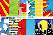 Comic Book Digital Papers, a Pattern Graphic by Studio Kitsch (Thumbnail 2 of 3)