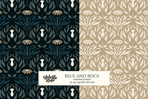Blue and Beige Wallpaper