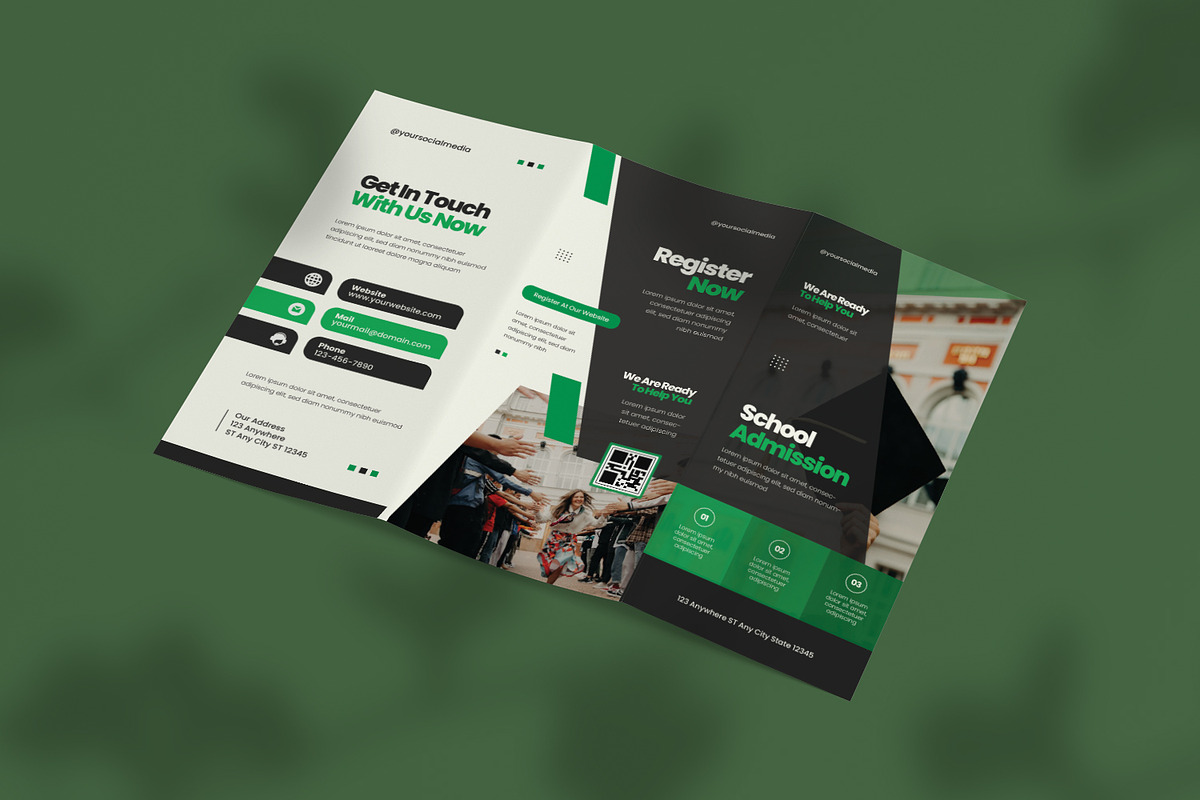 Admission - Trifold Brochure, a Print Template by VUNIRA (Photo 2 of 3)