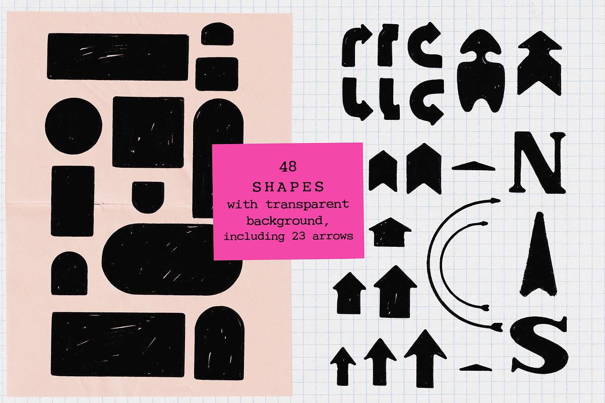 Paper & Scribbles Pack for Collage 3, an Object Graphic by Ana's Fonts (Photo 9 of 11)