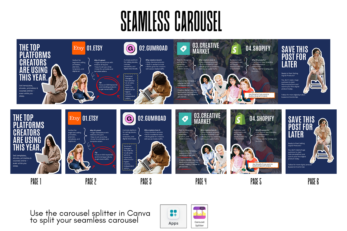 20 Set Of Social Media Carousels, a Social Media Template by thecyella.co (Photo 5 of 5)