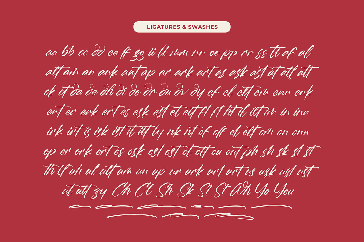 Whadrat Chothelis Modern Brush Font, a Script Font by Letterena Studios Script (Photo 19 of 20)