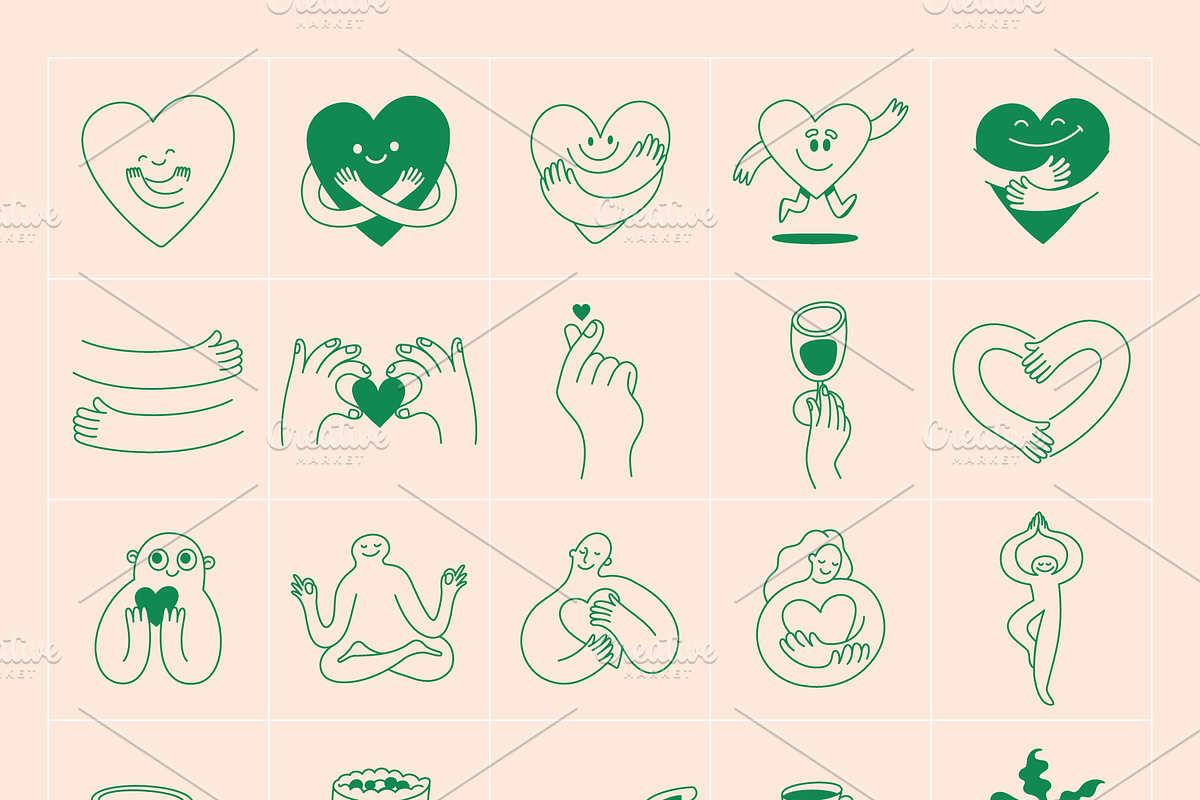 Self love, vector illustrations, an Object Graphic by venimo (Photo 13 of 15)