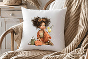 Whimsical Lemon Girl PNG Clipart, an Illustration by OK Design (Thumbnail 5 of 6)