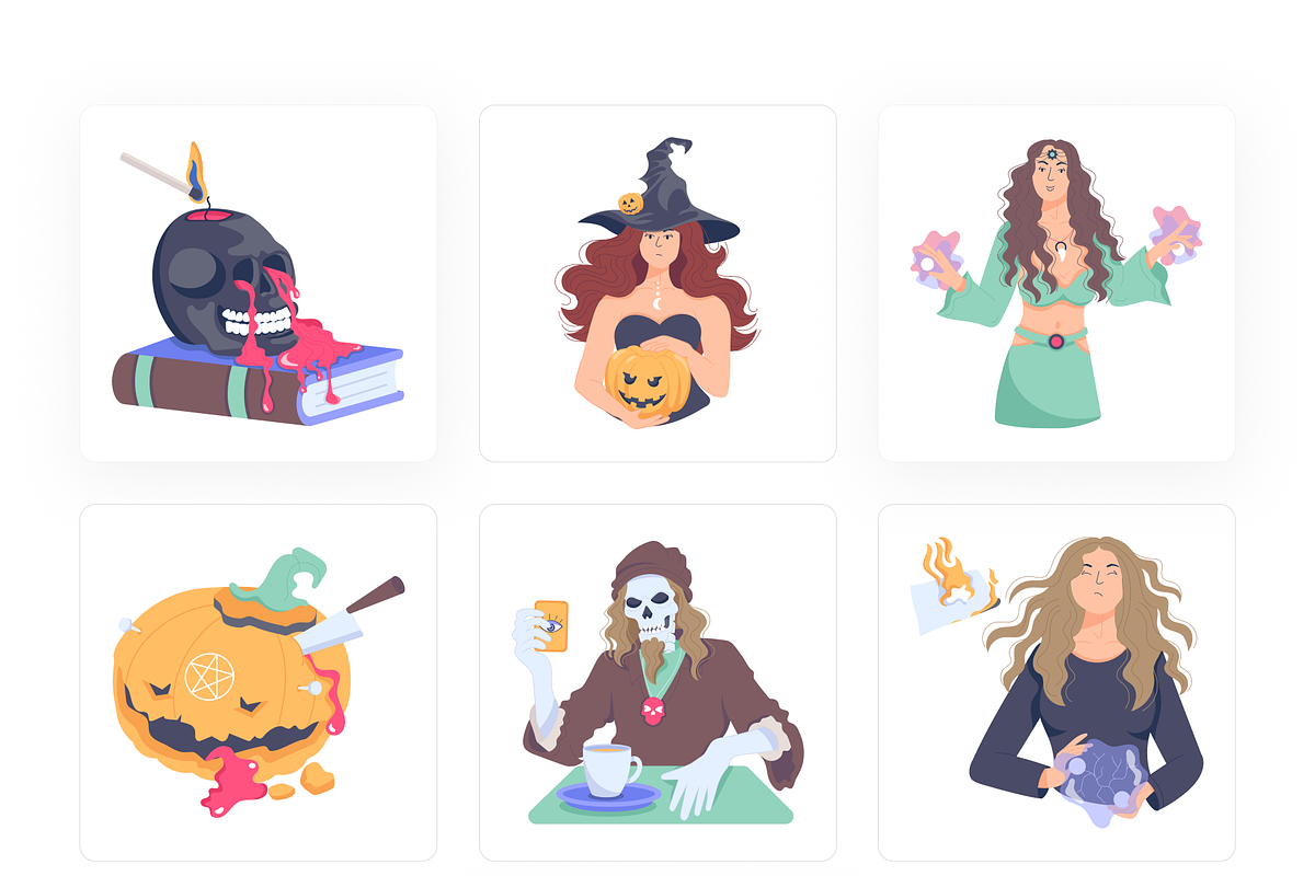 Horror and Witch Characters Set, a Duotone Icon by Prosymbols (Photo 5 of 8)