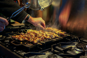 Chicken kebab stock photo containing animal and kitchen, a Food & Drink Photo by Patricia Hofmeester