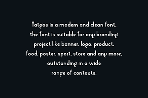 Yatgos - Clean & Minimal Font