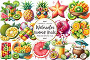 Tropical Fruit Summer Clipart, an Illustration by OK Design (Thumbnail 1 of 5)