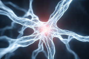 Glowing neural network or brain, a Health & Medical Photo by MistyDay