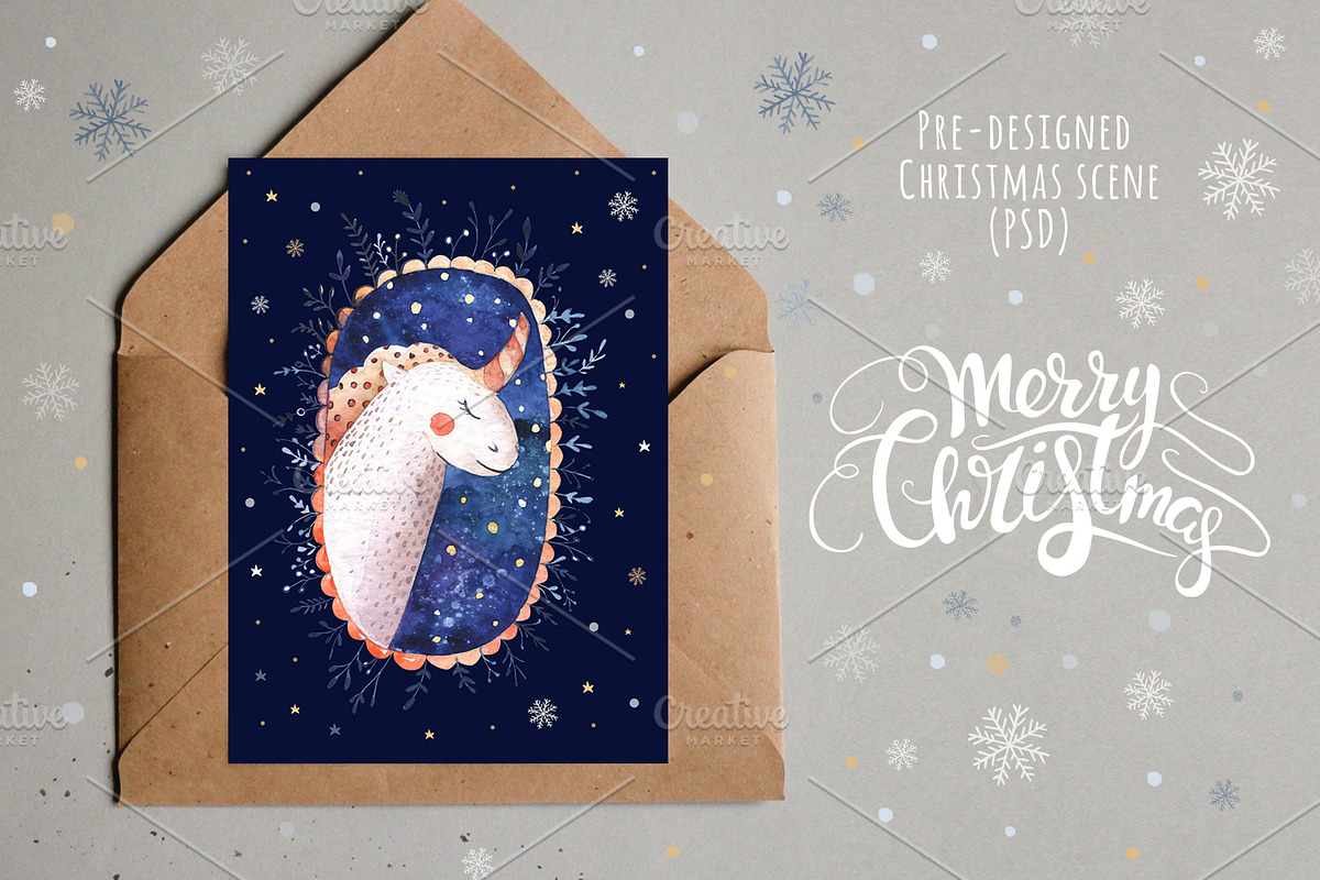 Vector Christmas lettering + bonus, a Decorative Illustration by Peace ART (Photo 6 of 7)