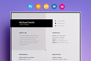 Resume / CV - Smith, a Resume Template by 3Angle (Thumbnail 1 of 4)