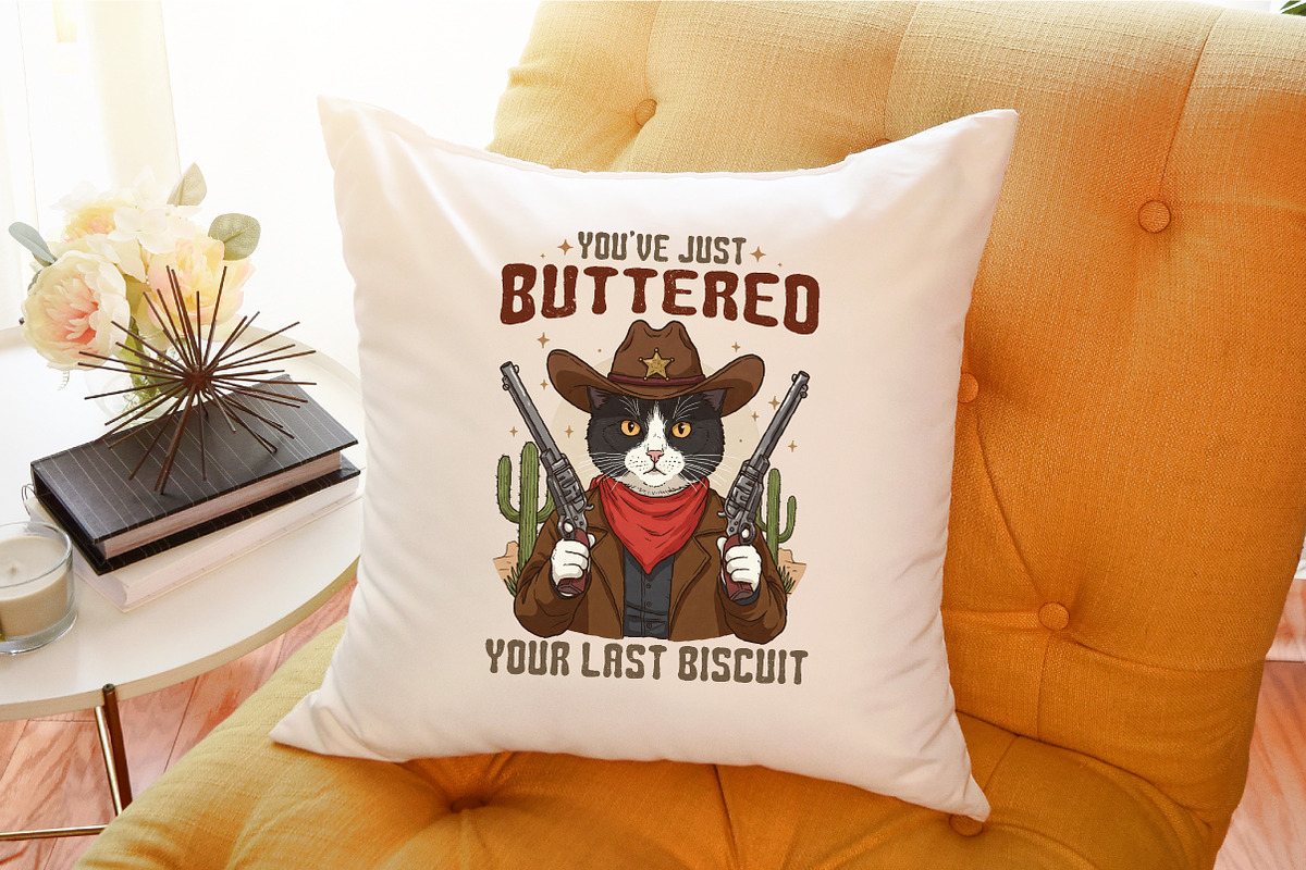 Funny Cat Png ,Retro Cowboy Png, an Illustration by Sublimation Artist (Photo 6 of 6)