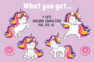 Unicorn Disco Collection - Clip Art