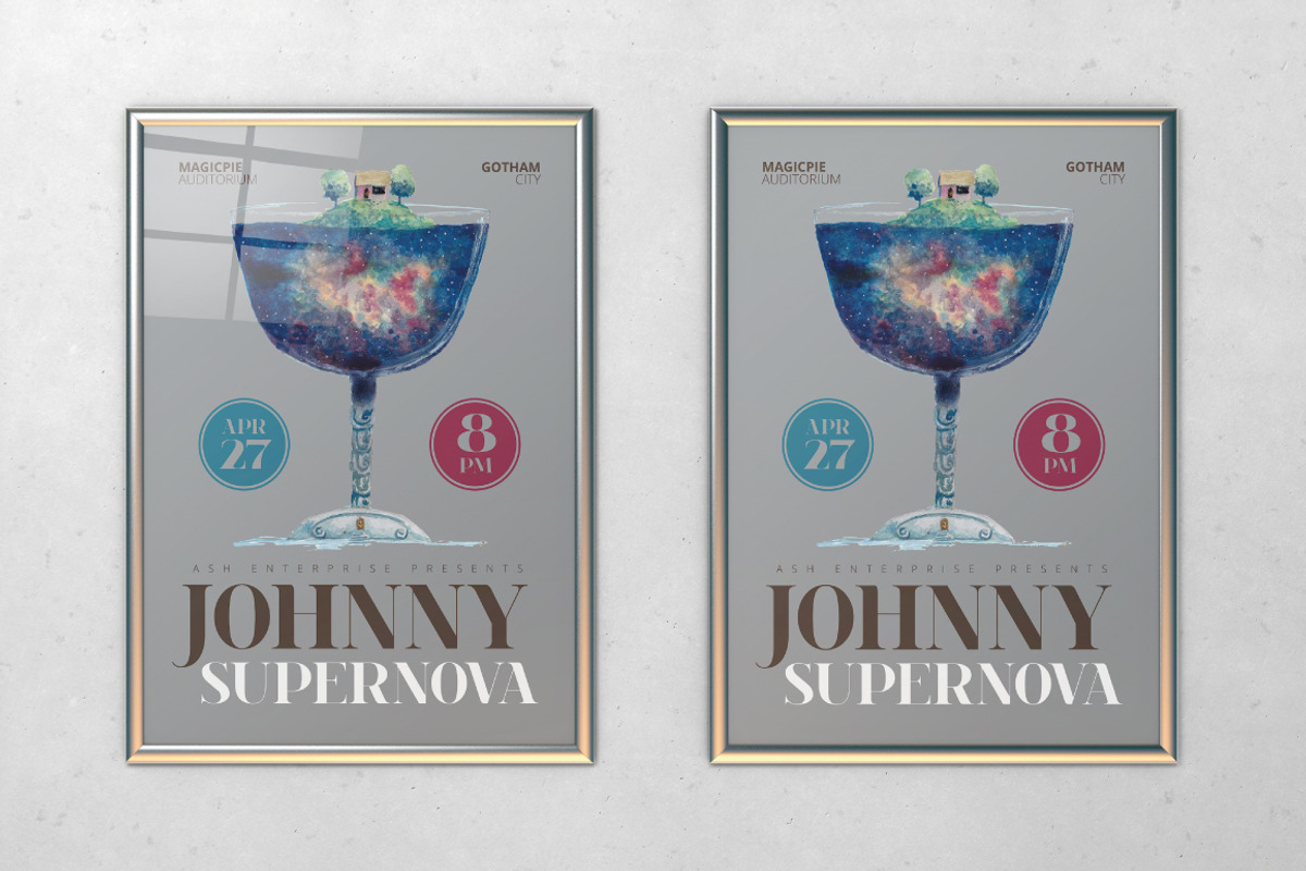 Watercolor Champagne Supernova Flyer, a Flyer Template by ashenterprise (Photo 1 of 5)