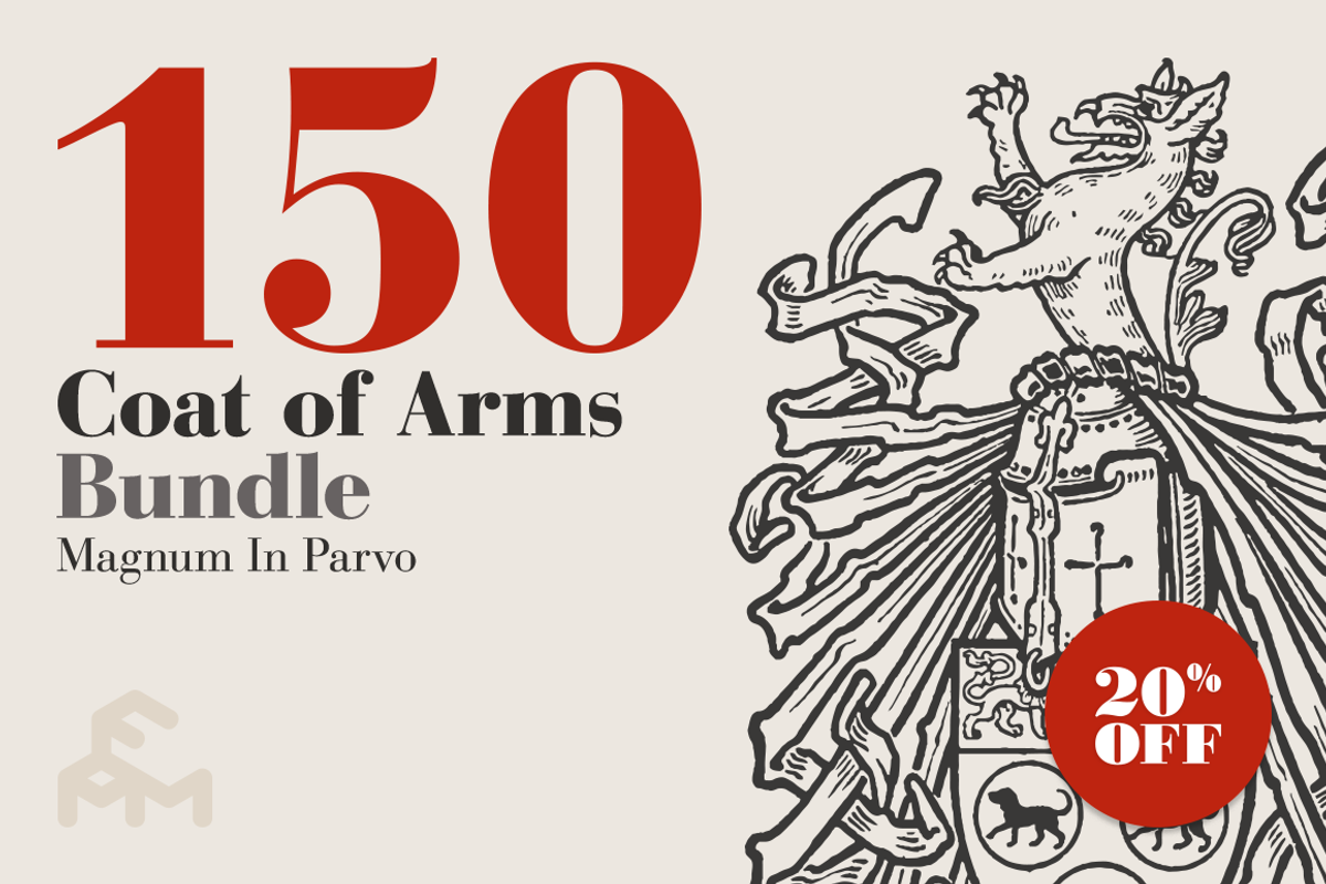 150 Coat Of Arms - Bundle, an Illustration by MARTINI Type Designer (Photo 1 of 3)