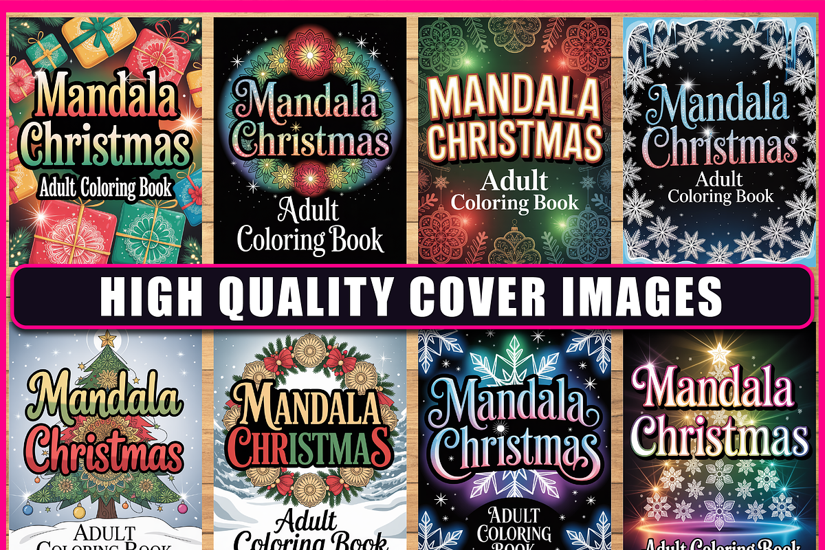 Christmas Mandala- Coloring Book, a Decorative Illustration by Ink Gallery (Photo 3 of 5)
