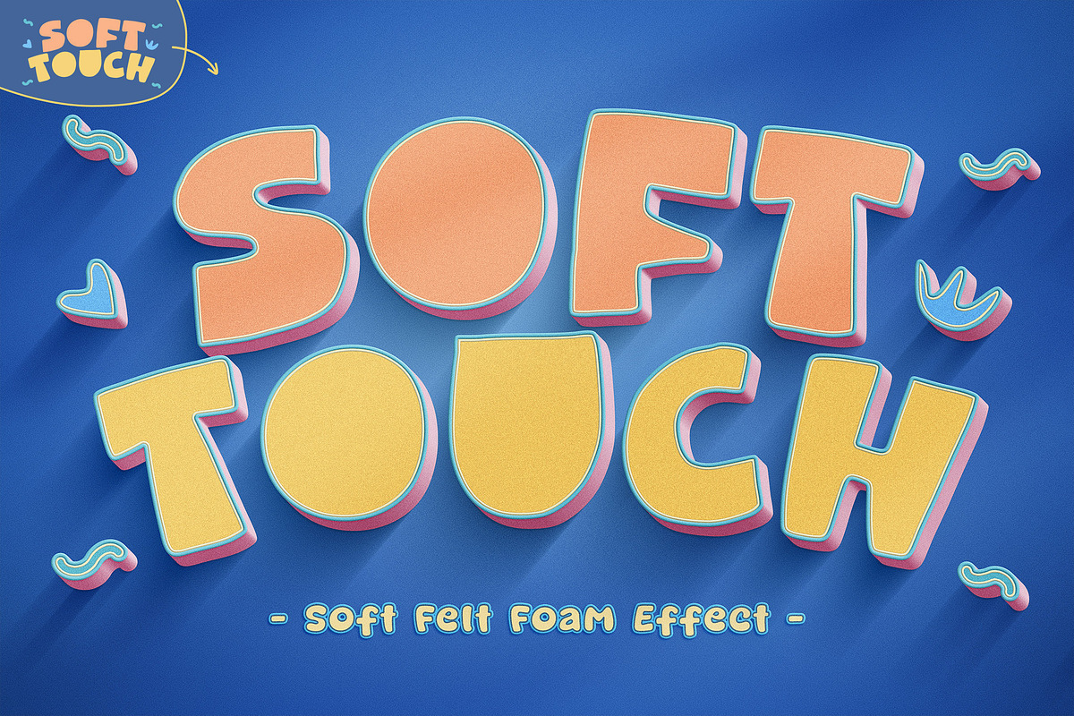 Soft Felt Foam Text Effects, a Layer Style Add-On by Andrew Skoch Design (Photo 7 of 8)