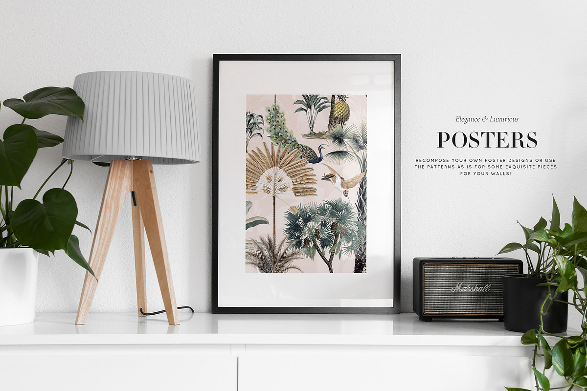 Exotic, Elegant Tropical Prints, a Pattern Graphic by Pink Linen (Photo 6 of 12)