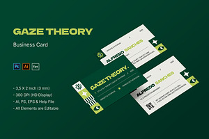 Gaze Theory - Business Card, a Business Card Template by StreaksideStd