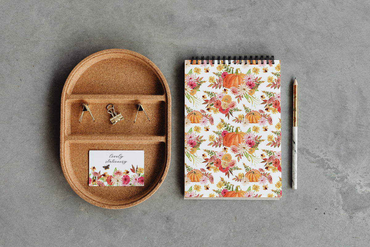 Early Fall Floral Pumpkin Watercolor, a Seasonal Illustration by Catch the Dream Art (Photo 12 of 13)