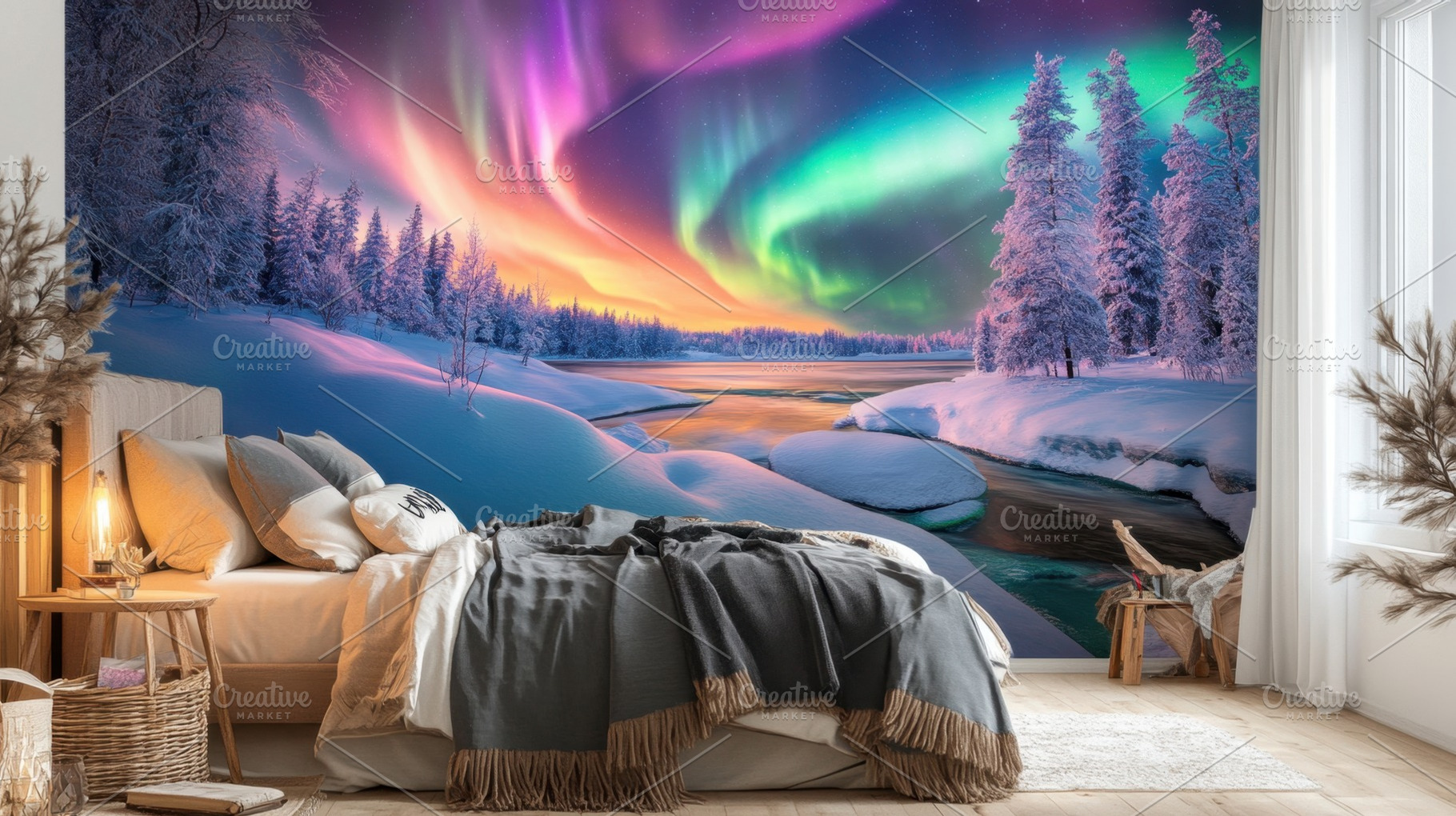 Aurora lights at night, a Photo by Beautiful things