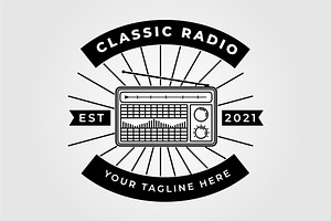 retro radio station and broadcasting, a Graphic by Rizkaarishandy_shop