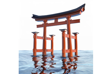 Traditional japanese torii gate, an Architecture Photo by Ylivdesign