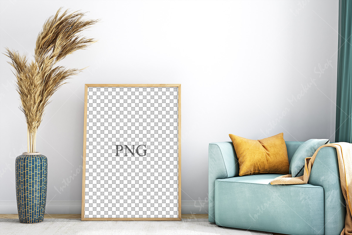 Frame Mockup Living Room - 881, a Print Template by Mockup Shop (Photo 3 of 4)
