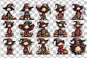 Whimsical Halloween Witch PNG, a Seasonal Illustration by Nicolle's Colorful Art (Thumbnail 3 of 5)