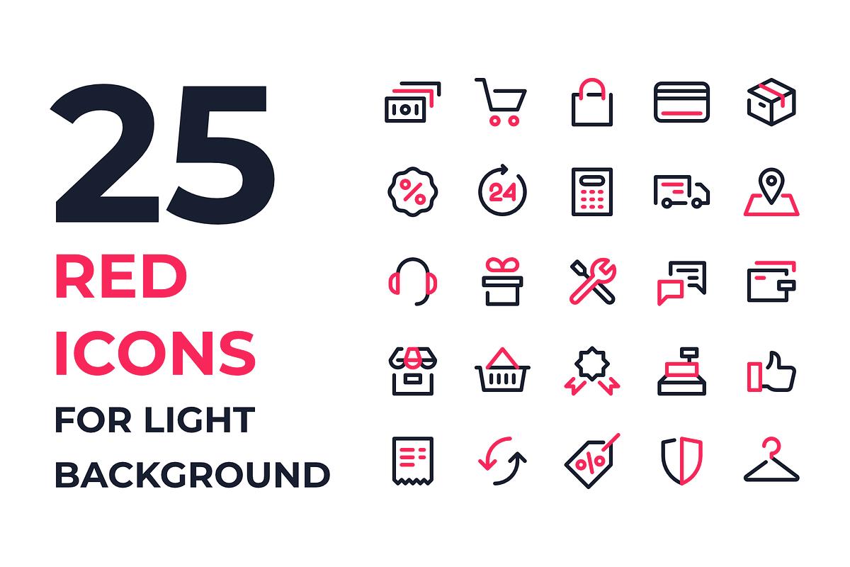 Shopping Icons, an Outline Icon by Ruslan Babkin (Photo 5 of 12)
