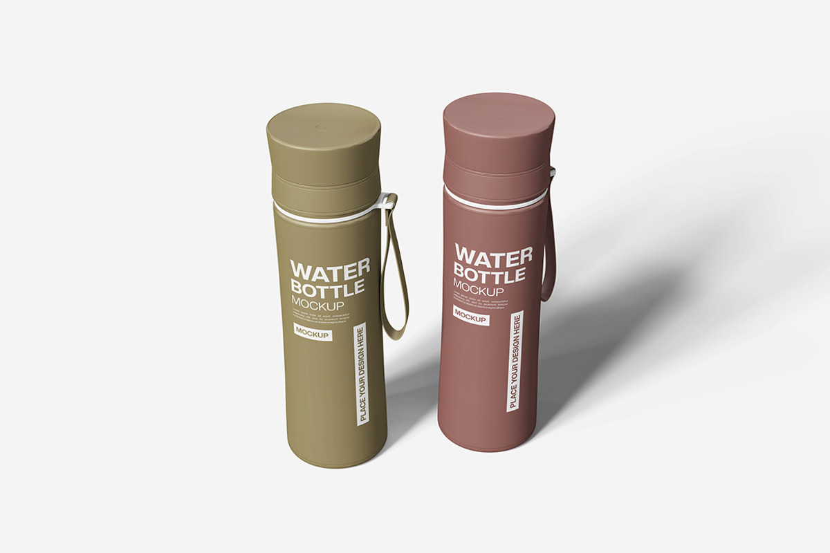 Water Bottle Mockup, a Cups & Container Mockup by Indah (Photo 4 of 6)