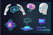 3D Artificial Intelligence Icons, an Object 3D Model by Sunny Design (Thumbnail 6 of 6)