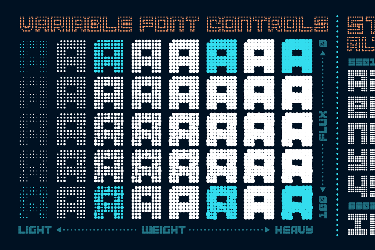 Superscore - variable dot font, a Font by Swell Type (Photo 5 of 7)