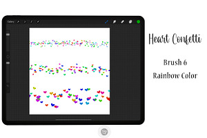 Procreate Heart Confetti Brush
