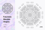 Futuristic Mandala Vector Shapes, a Graphic by dvtchk (Thumbnail 2 of 7)