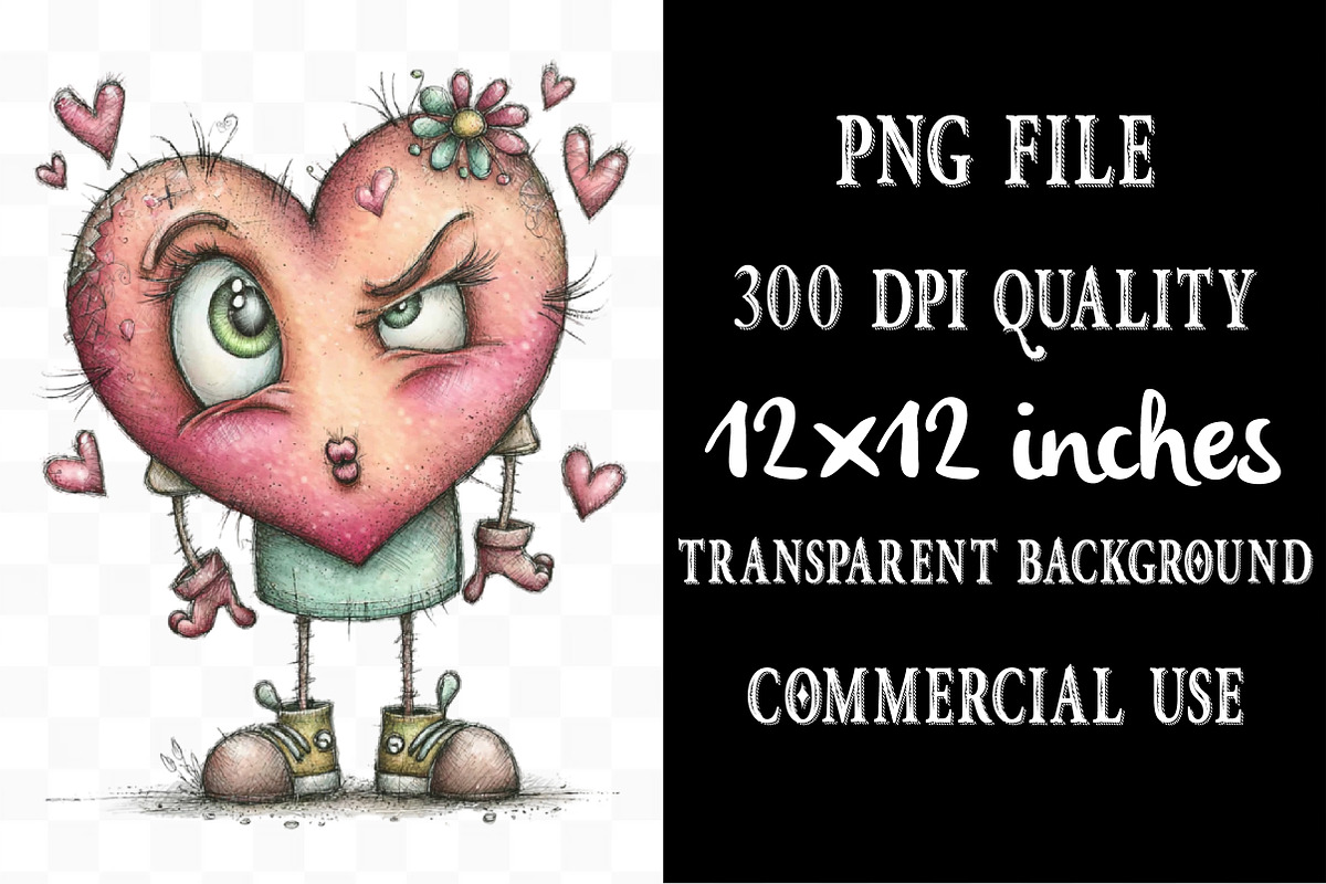 Cute Funny Valentine Faces Clipart, an Illustration by Designking (Photo 4 of 5)