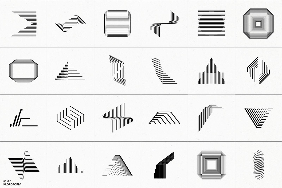 Line Logic - 240 Vector Objects, an Outline Icon by kloroform (Photo 4 of 13)
