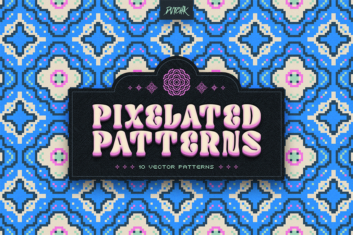 Pixel Mosaic Patterns | Vol. 10, a Pattern Graphic by dvtchk (Photo 6 of 10)