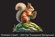 Fall Squirrels Garden Clipart, an Illustration by RobertsArt (Thumbnail 2 of 7)