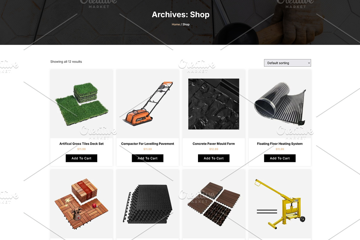 Flooring & Paving Products Elementor, a WordPress Template by HasnainDEV (Photo 3 of 5)