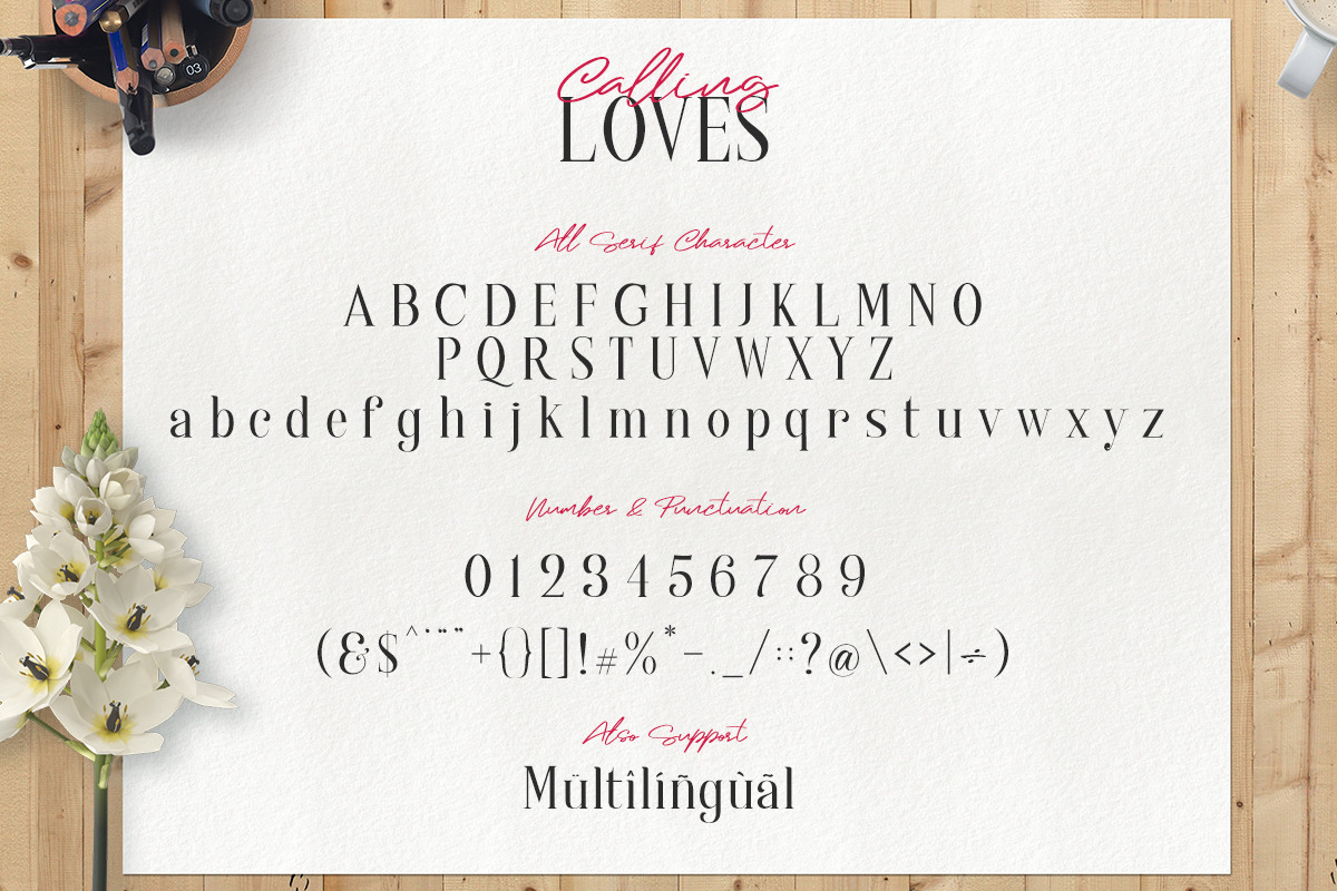 Calling Loves - Font Duo, a Script Font by din-studio.com (Photo 10 of 11)