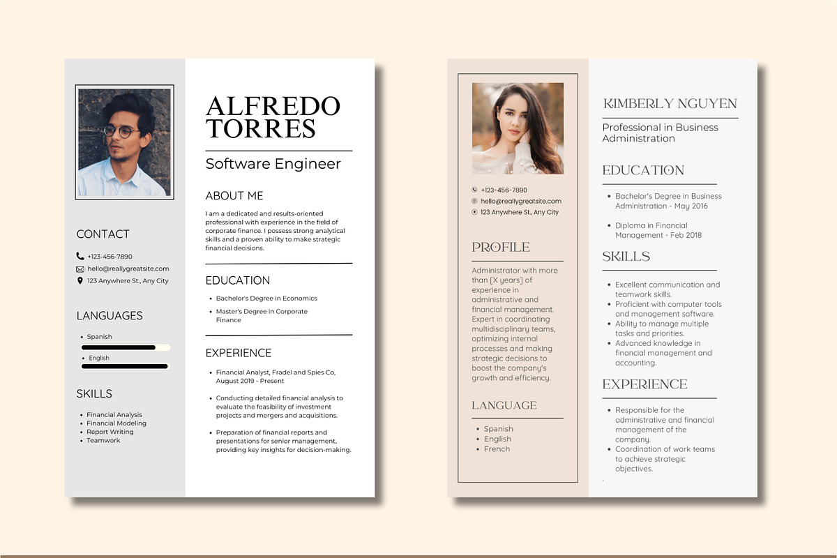 50 Professional Resume Templates, a Templates & Theme by TemplateCastleStore (Photo 2 of 10)