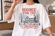 Vintage Home For The Holidays Design, a Seasonal Illustration by Libby Wishes (Thumbnail 3 of 4)