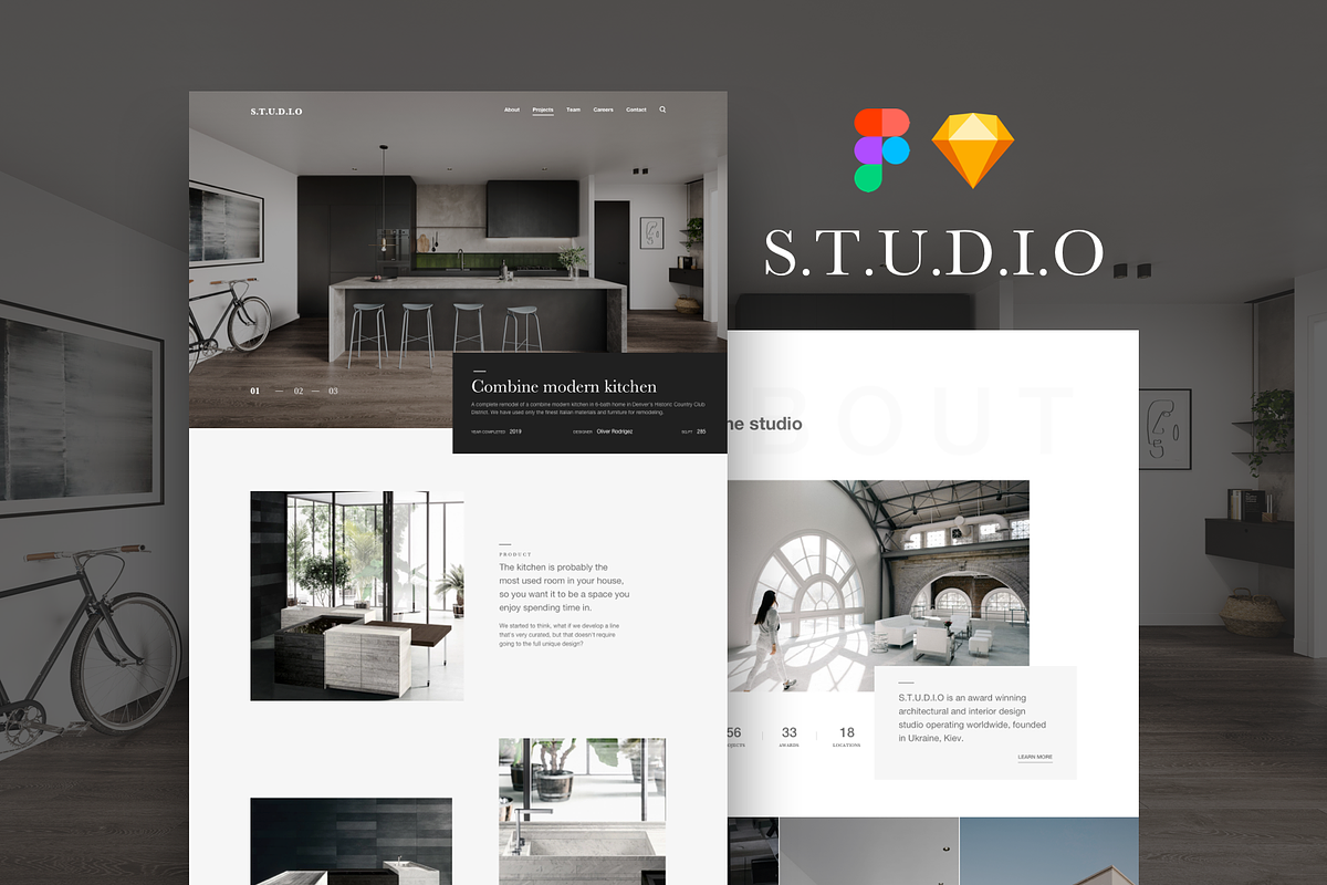 Interior & Architecture Web Template, a Landing Page Template by AE.design (Photo 1 of 7)