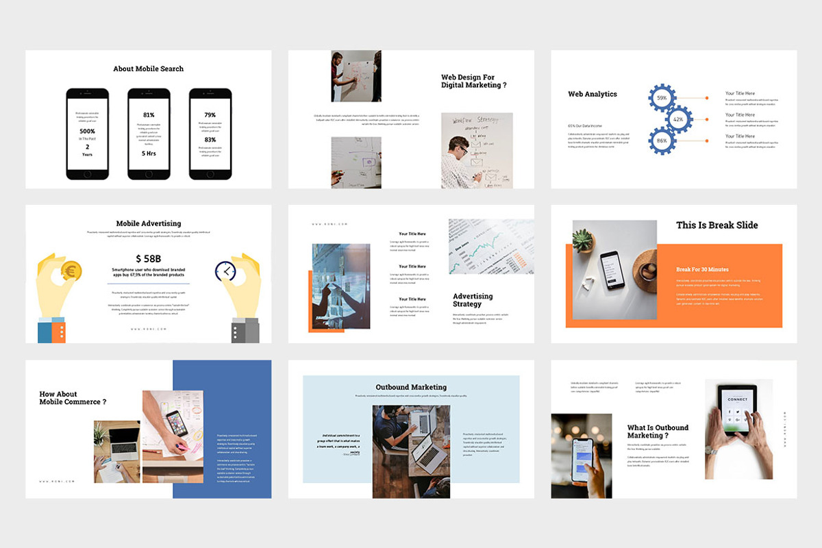 Koni Digital Marketing Google Slides, a Presentation Template by Punkl Camp (Photo 3 of 9)