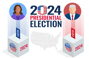 2024 United States of America, a Person Illustration by Golden Sikorka