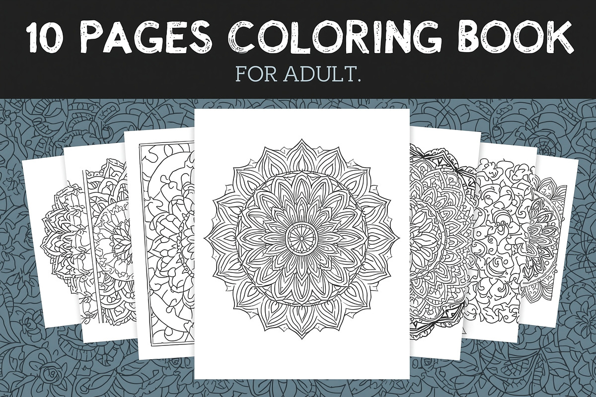 Mandala Art Line Drawing Pack, an Illustration by musafir_fashion (Photo 1 of 11)