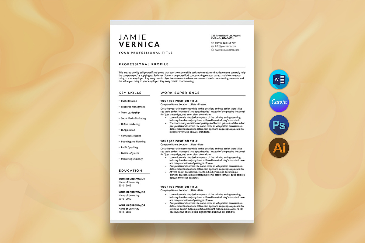 Resume Template, a Brochure Template by DesignDevisers (Photo 1 of 10)